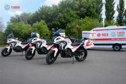 Azərbaycanda ilk dəfə motosikletlər təcili tibbi yardım xidmətinə cəlb olunub
