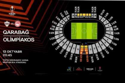 “Qarabağ” – “Olimpiakos” oyununun biletləri satışa çıxarılıb