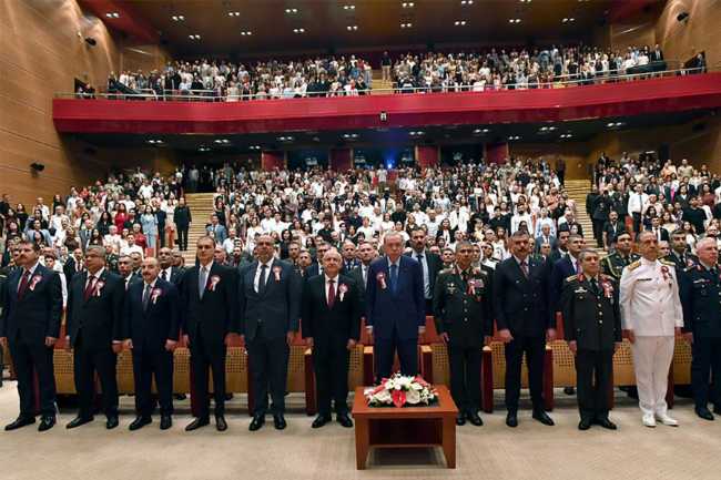 Zakir Həsənov Ərdoğanla birlikdə kursantların buraxılış mərasimində iştirak edib