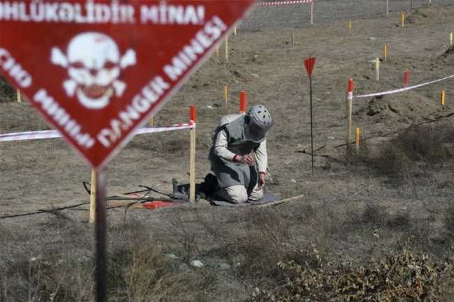 Qazaxın azad olunmuş ərazilərinin 357 hektarı minalardan təmizlənib