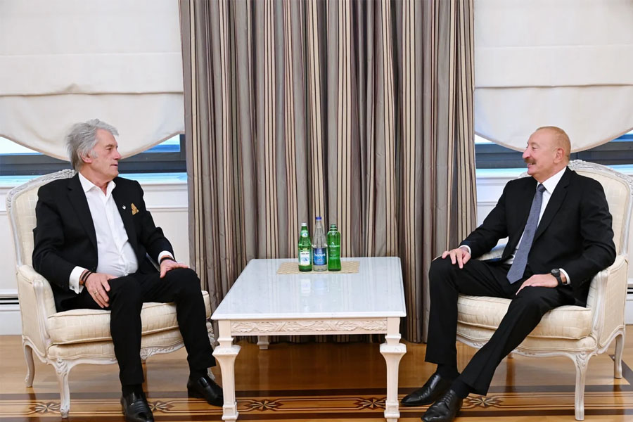 İlham Əliyev Ukraynanın sabiq Prezidenti Viktor Yuşenko ilə görüşüb