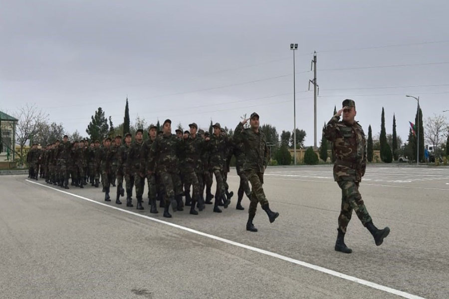 Mülki müdafiə qoşunlarında andiçmə mərasimi keçirilib