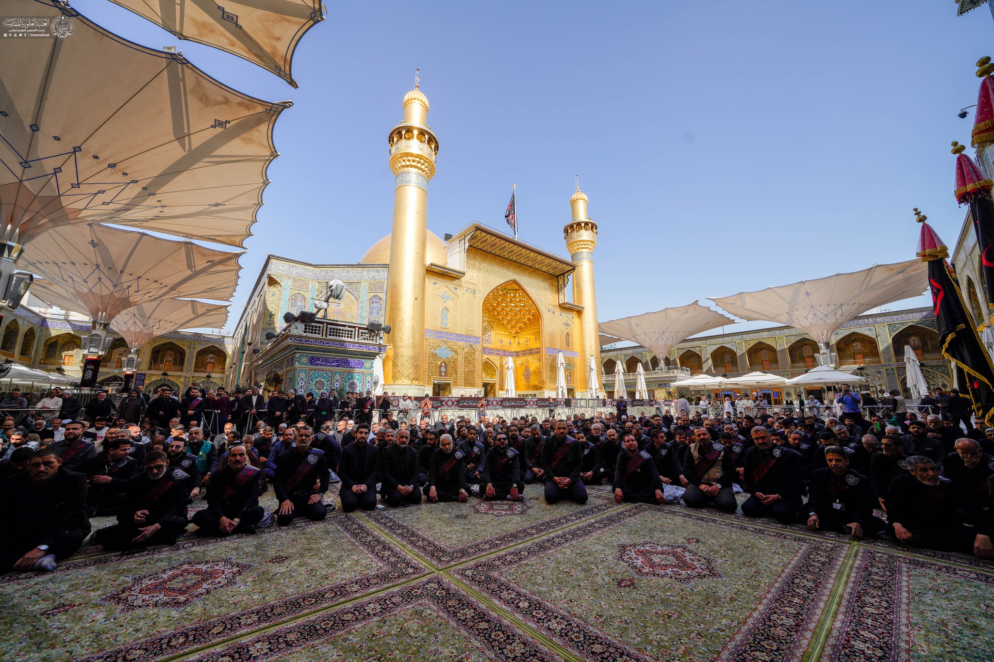 İmam Əli (ə) ziyarətgahında İmam Sadiqin (ə) şəhadət məclisi keçirilib - FOTOLAR