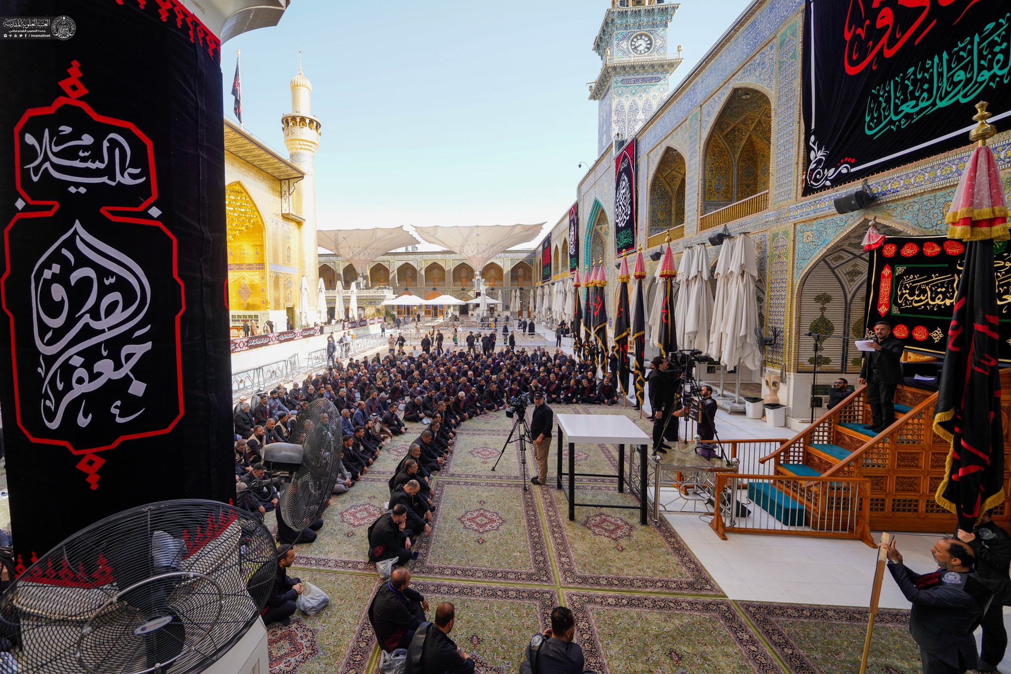 İmam Əli (ə) ziyarətgahında İmam Sadiqin (ə) şəhadət məclisi keçirilib - FOTOLAR