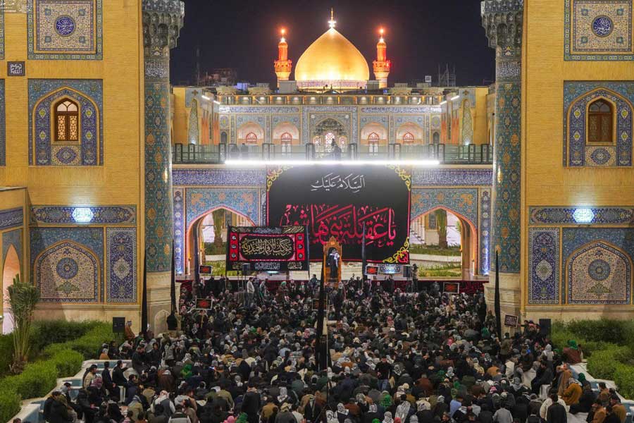 İmam Əli (ə) Ziyarətgahında Xanım Zeynəb (ə) matəmi FOTO/VIDEO