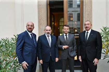 Azərbaycan Prezidentinin Paşinyan, Makron və Aİ Şurasının prezidentilə görüşü