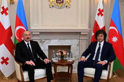 İlham Əliyev və İrakli Kobaxidze arasında görüş