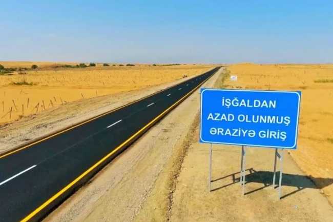 Azad olunan ərazilərdə 571 km-dən artıq yol bərpa edilib