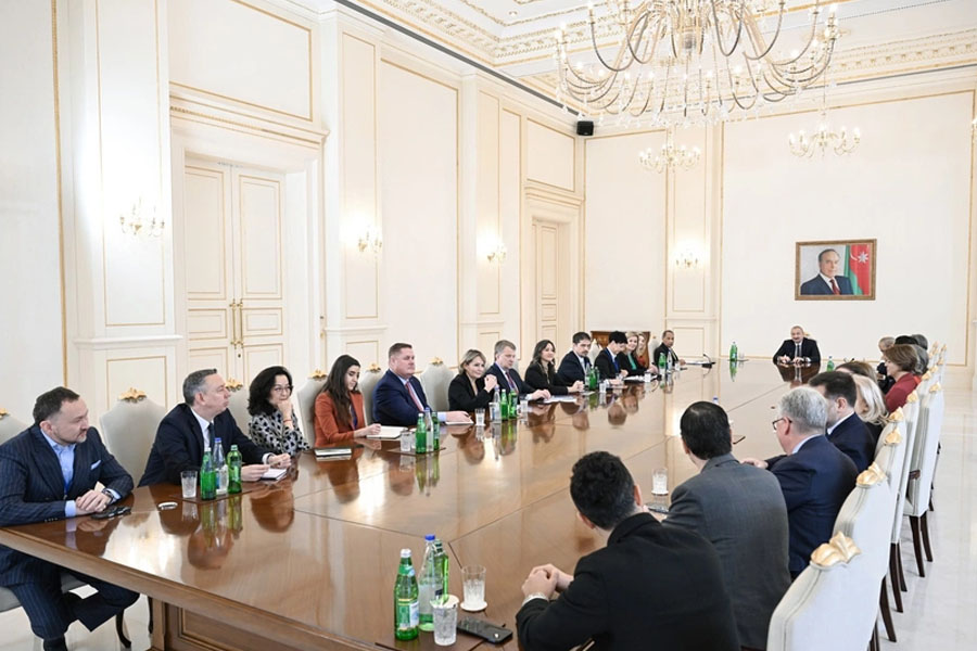 İlham Əliyev ABŞ Ticarət Palatasının nümayəndə heyətini qəbul edib