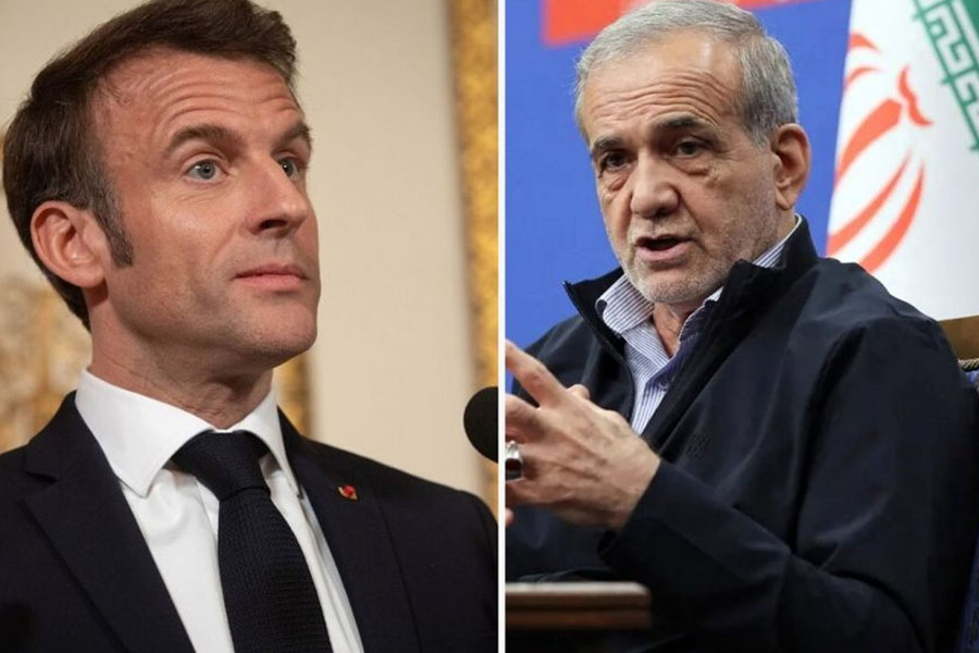 Makron Pezeşkiyana başsağlığı verib