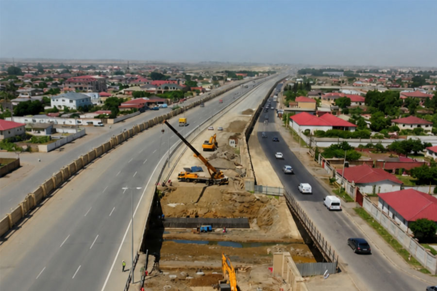 Qaradağda 3 fərqli yol sahəsində yeni avtomobil körpüləri tikilir